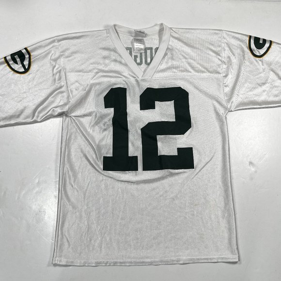 Green Bay Packers Aaron Rodgers #12 Jersey Mens Medium White NFL - Picture 1 of 5